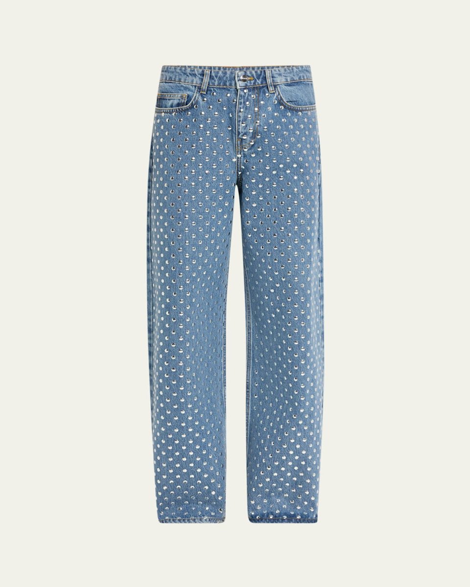 Studded Denim Pants
